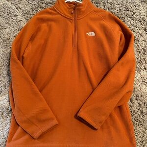 The North Face Men’s Orange Half-Zip Fleece Pullover